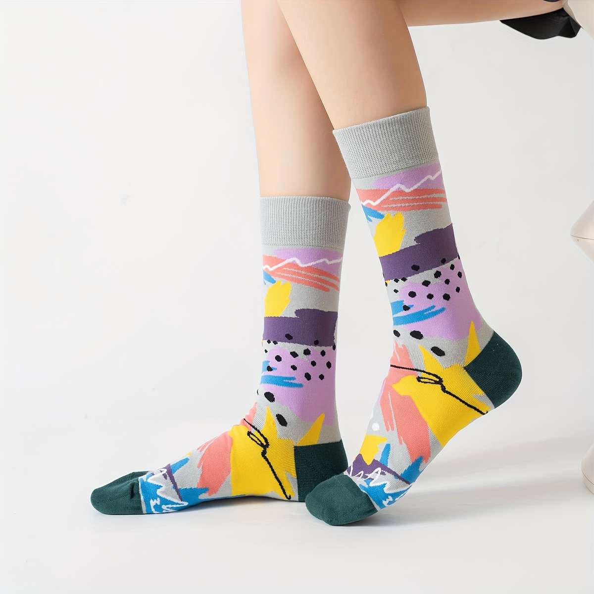 Women S Socks Color 1 Pair Green Size Onesize