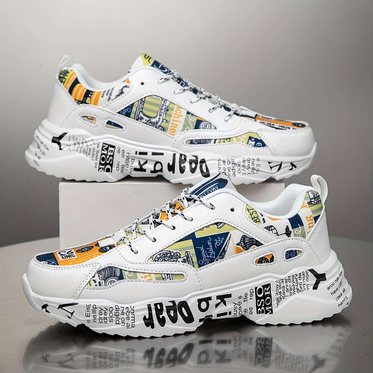 Sneakers Color White And Black Sizeuk 7