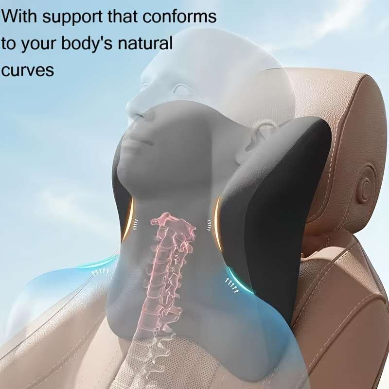 Car Seat Cushion Light Gray 2Pcs