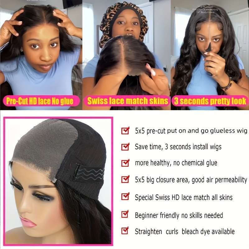 Natural Black Womens Wigs Hair Length 40.64Cm
