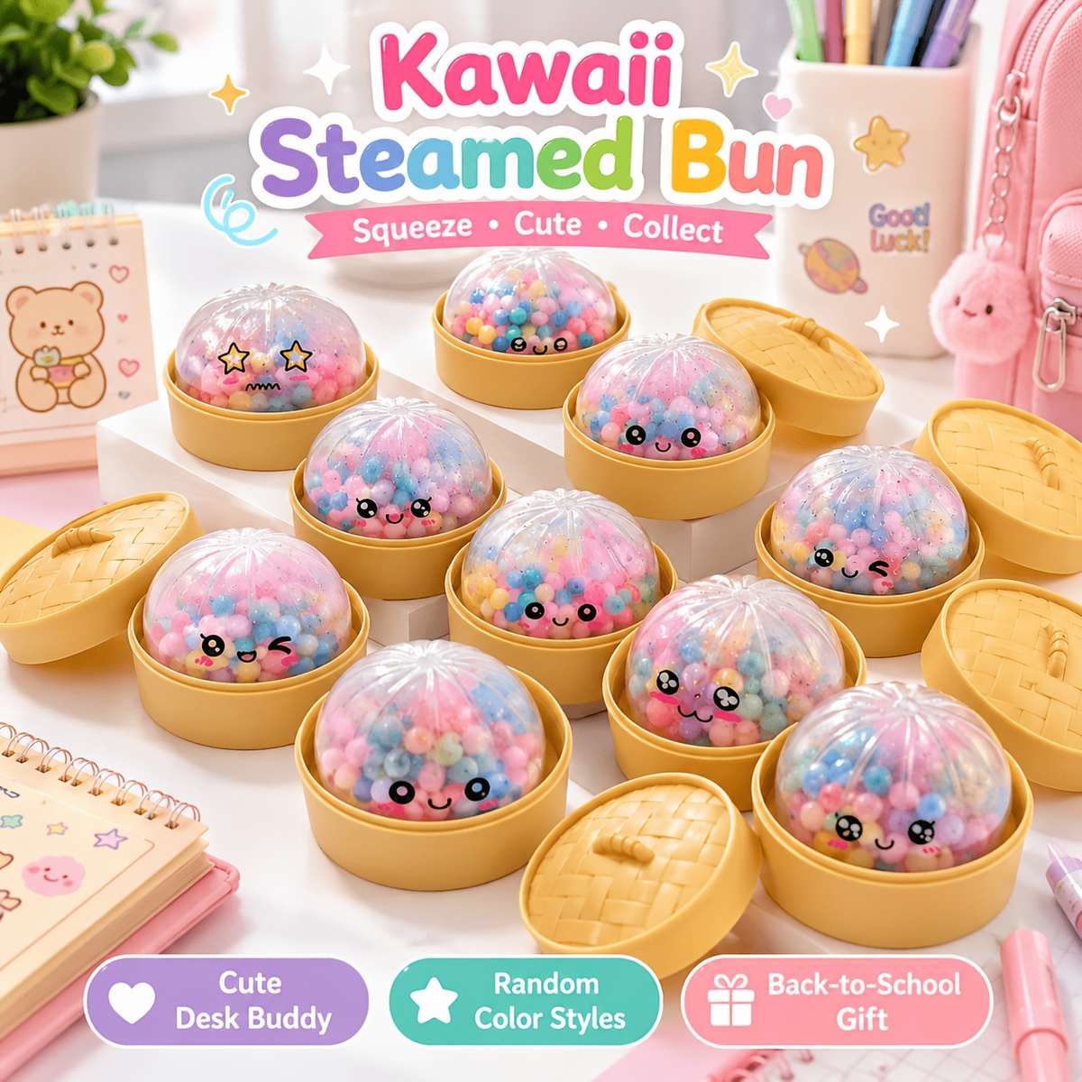 Squeezable Toys Style 2Pcssteamed Bun Steamer Basket Items Random Color Style
