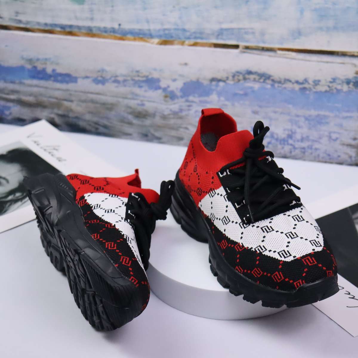 Women S Sneakers Color Red Sizeuk 7.5