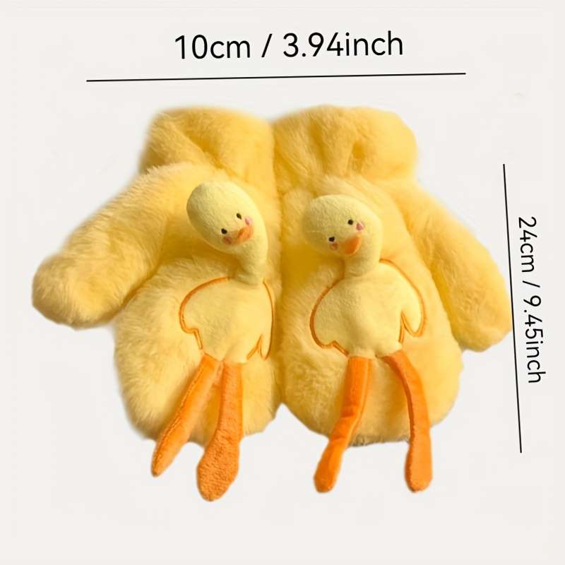 Winter Gloves Color Yellow To Duckling
