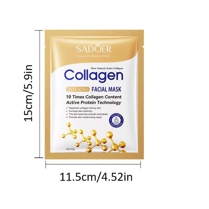 Facial Mask Quantity 5Pcs Collagen Face Mask