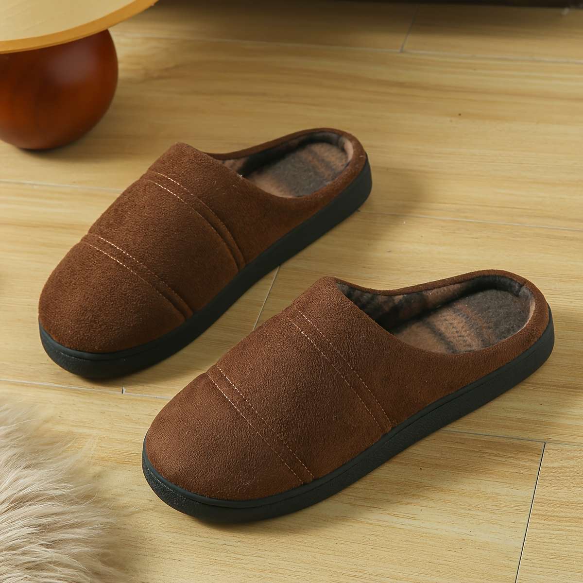 Cotton Slippers Color Black Sizeuk 8.5-9