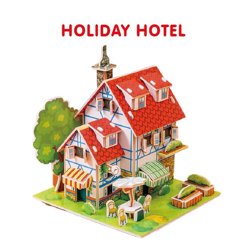 3D Building Model Puzzle Set Model Jf A013