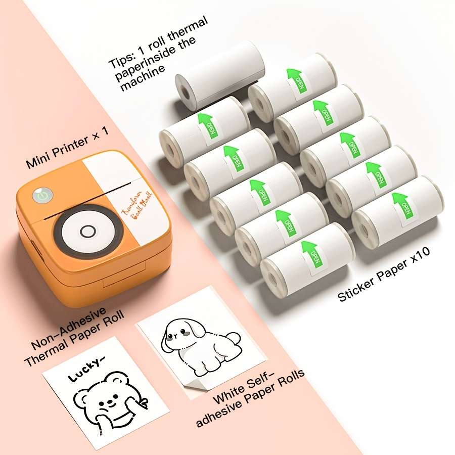Printer Color O1 Machine  5 Rolls Of Stickers