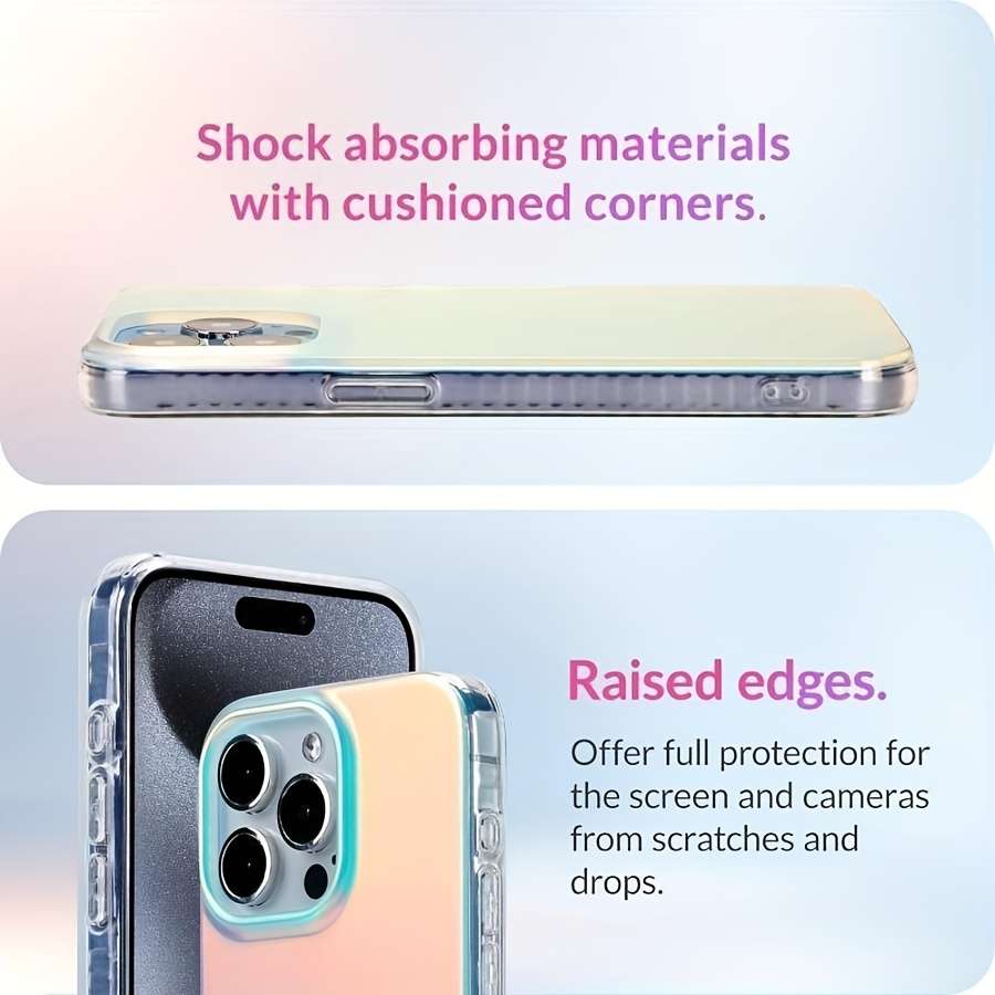 1Pc Mixed Color  For iPhone 14 Pro Max Stylish Laser Matte Phone Case