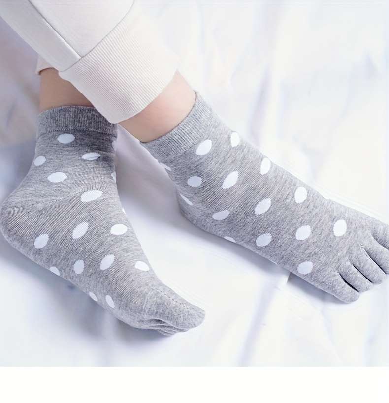 Women S Socks Color Round Dot Mixed Color 5 Pairs Pack Size Onesize