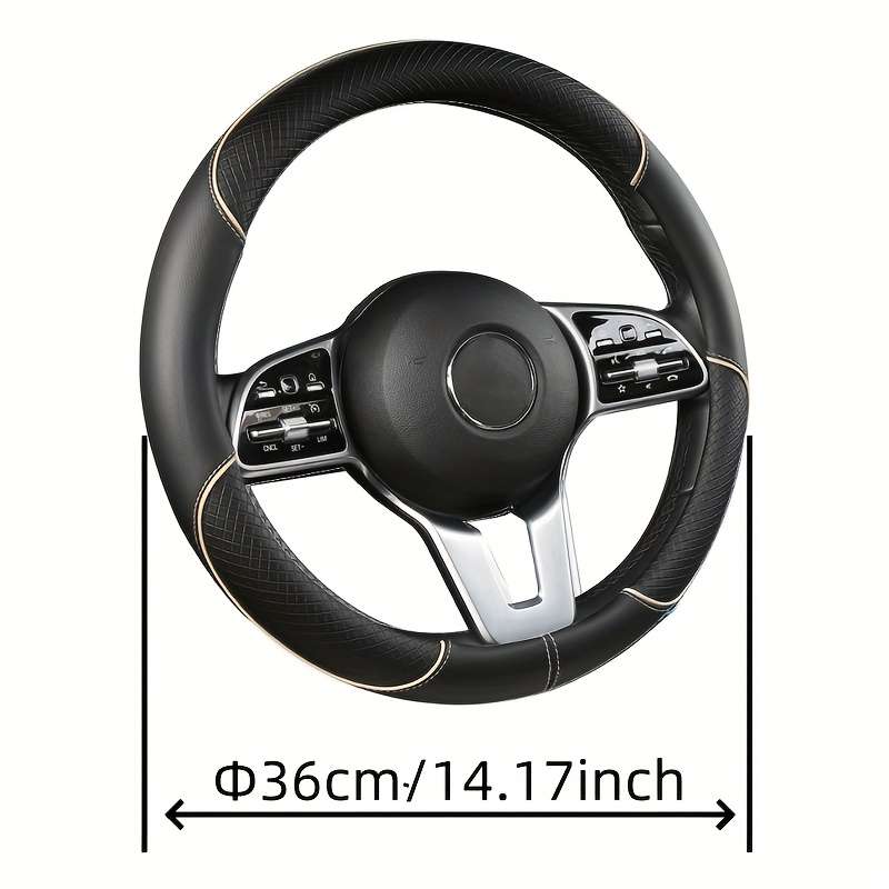 Car Steering Wheel Cover Orange (D Shaped)