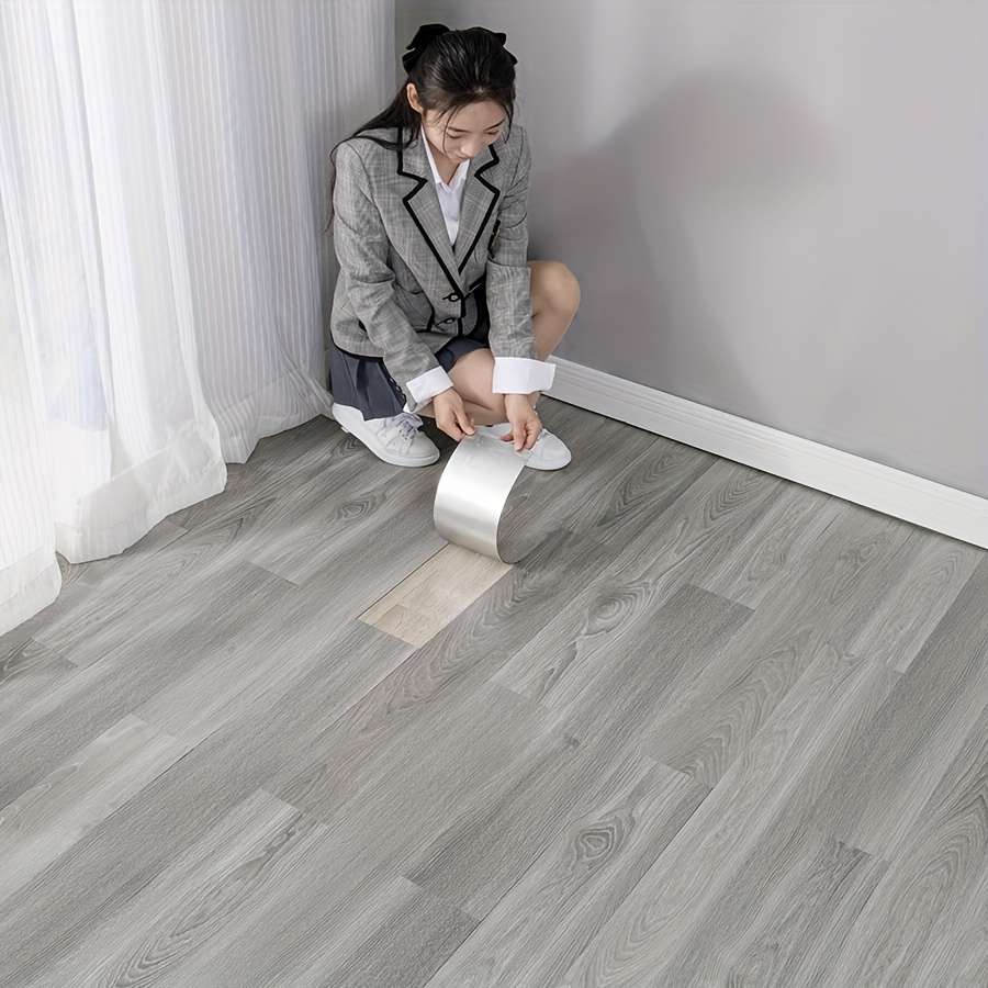 Self Adhesive Floor Stickers Gray 30Pcs