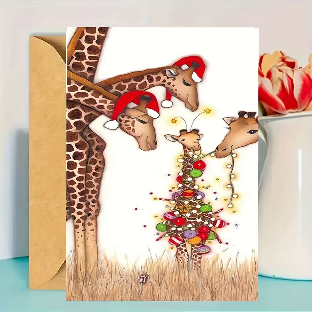 Greeting Cards Color 2Pc Red