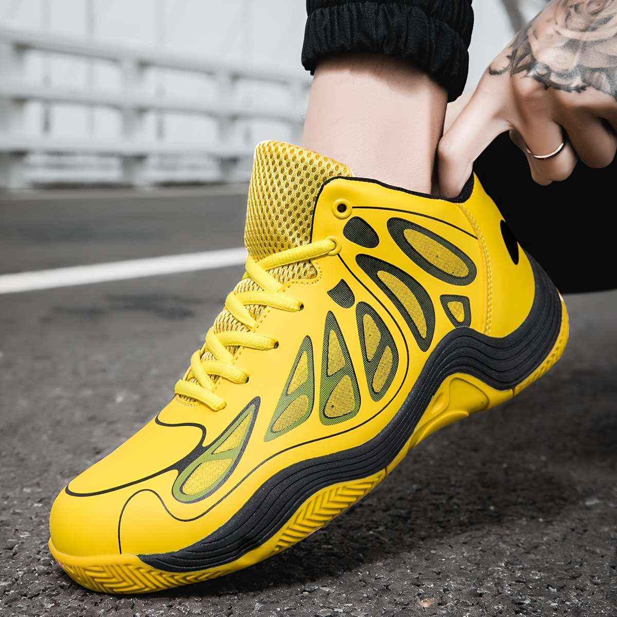 Basketball Shoes Color Yellow Sizeuk 8.5