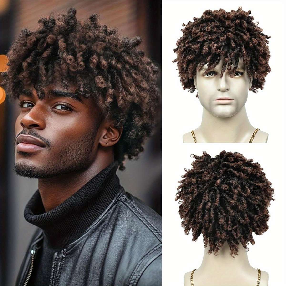 T27 Mens Wigs Hair Length 10.16Cm