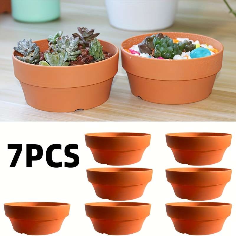Flowerpot Model Flower Pots 7Pcs  16Cm-6 3In