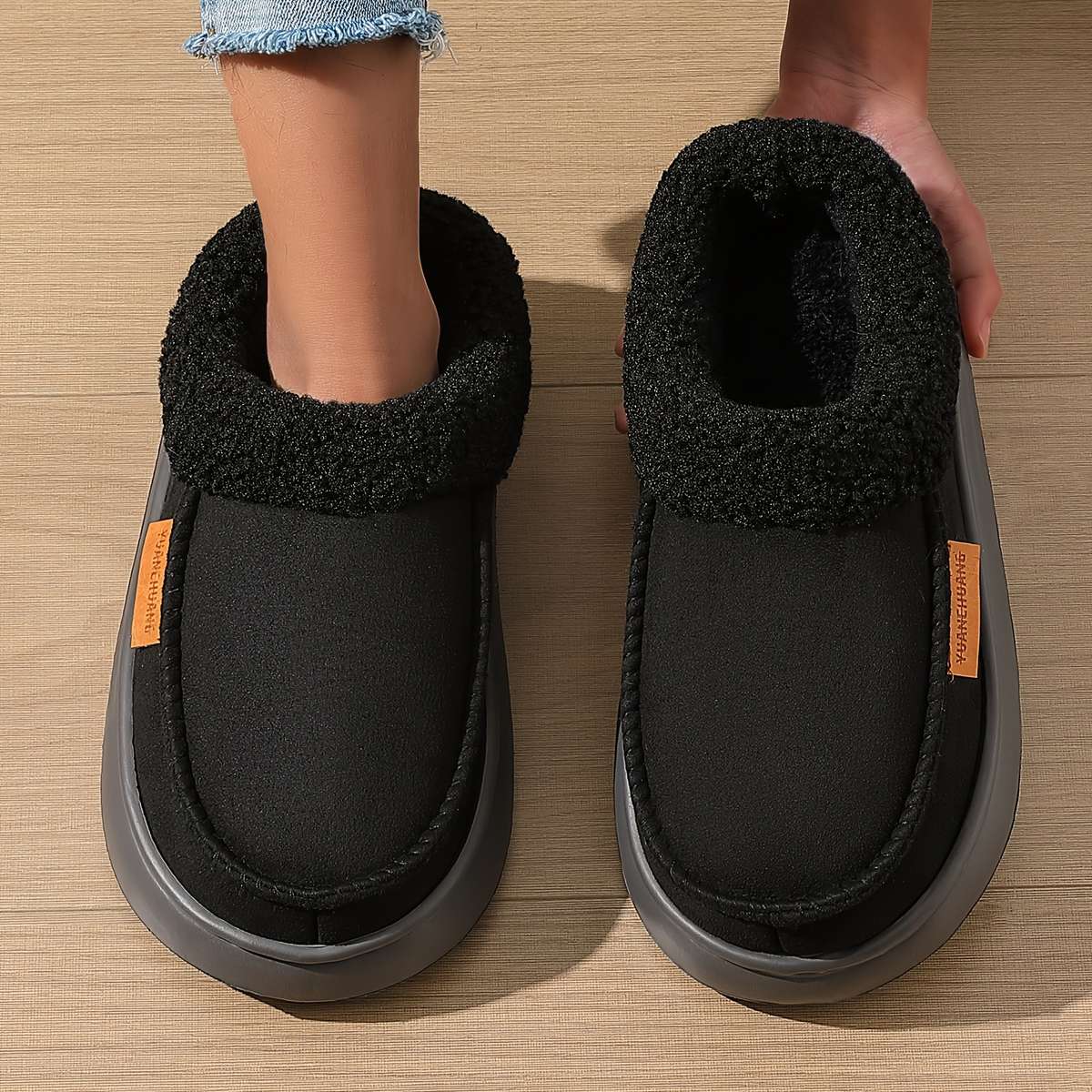 Cotton Slippers Color Grey Sizeuk 6.5-7