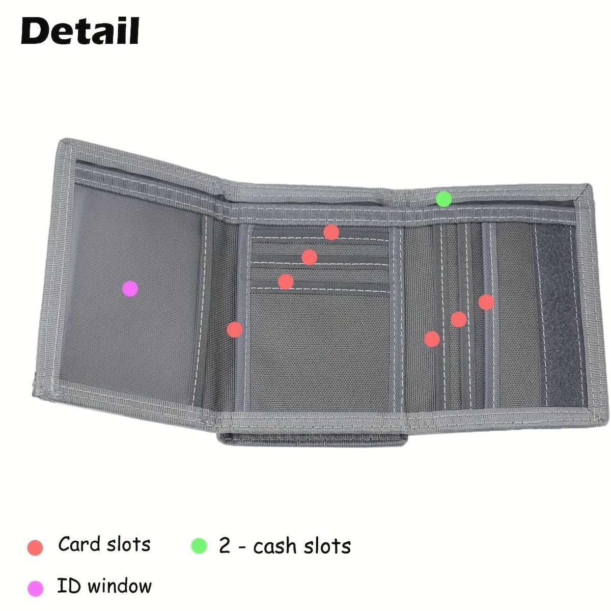 Vintage-Style Men'S Trifold Wallet With Id Window Zipper Pockets Multiple Compartmentsdur