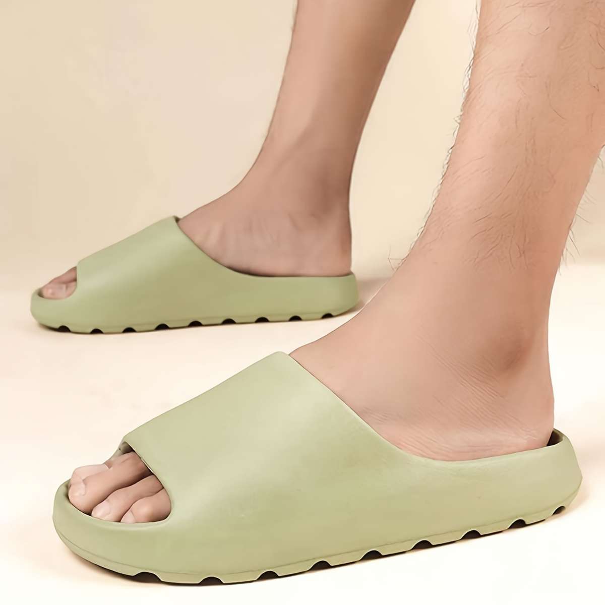 Men Slippers Summer Style Black Size Uk 7.5