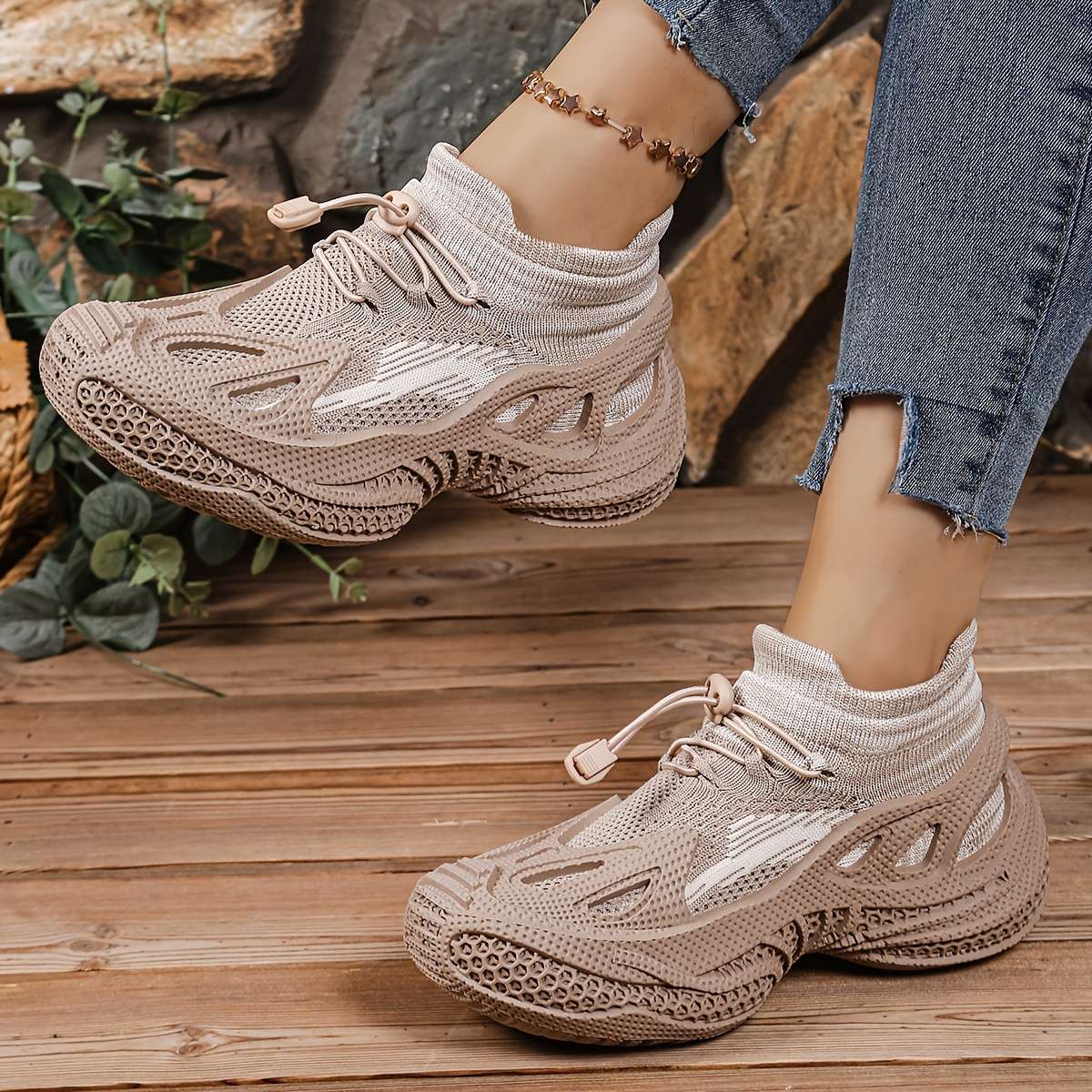 Women S Sneakers Color Khaki Sizeuk 6