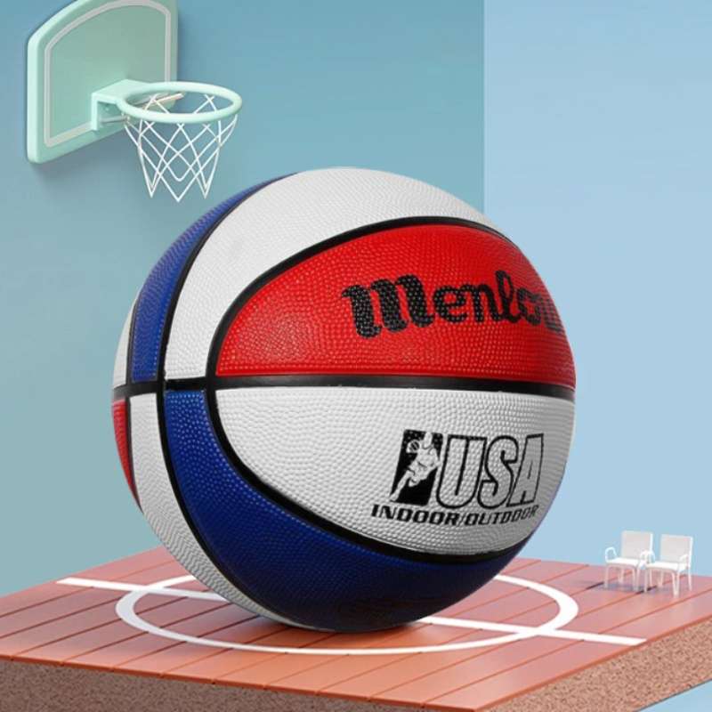 Basketball Color Red White And Blue No 7 Ball Standard Size