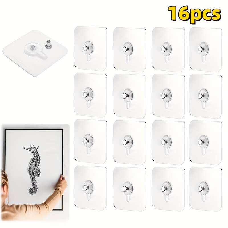 4 16 32 Hangers Waterproof Rustproof Damage Free Hanging Hangers Style Photo Frame Stickers