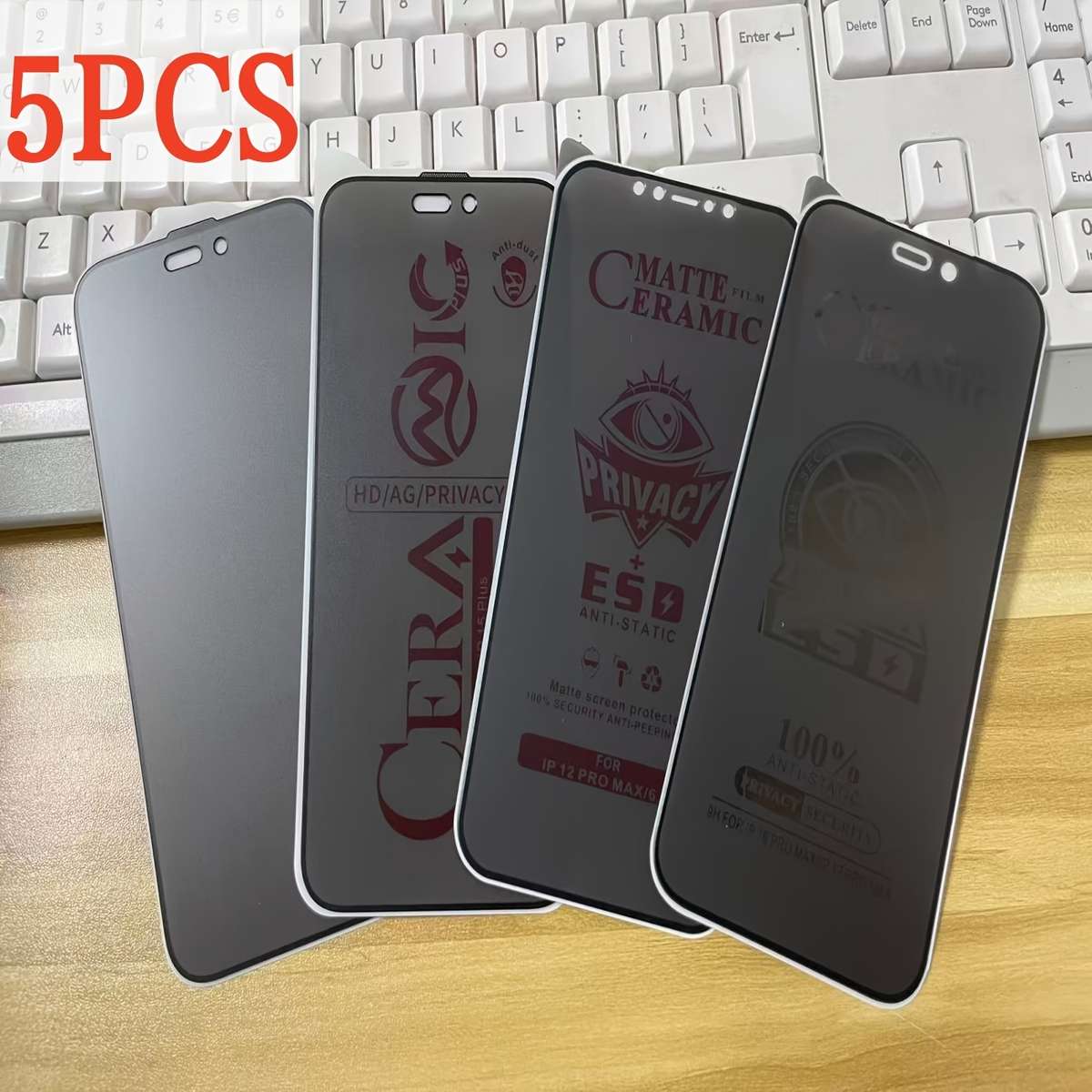 Screen Protector Compatible Model Iphone 12 Pro Max Quantity 5Pcs Matte Privacyceramicprotective