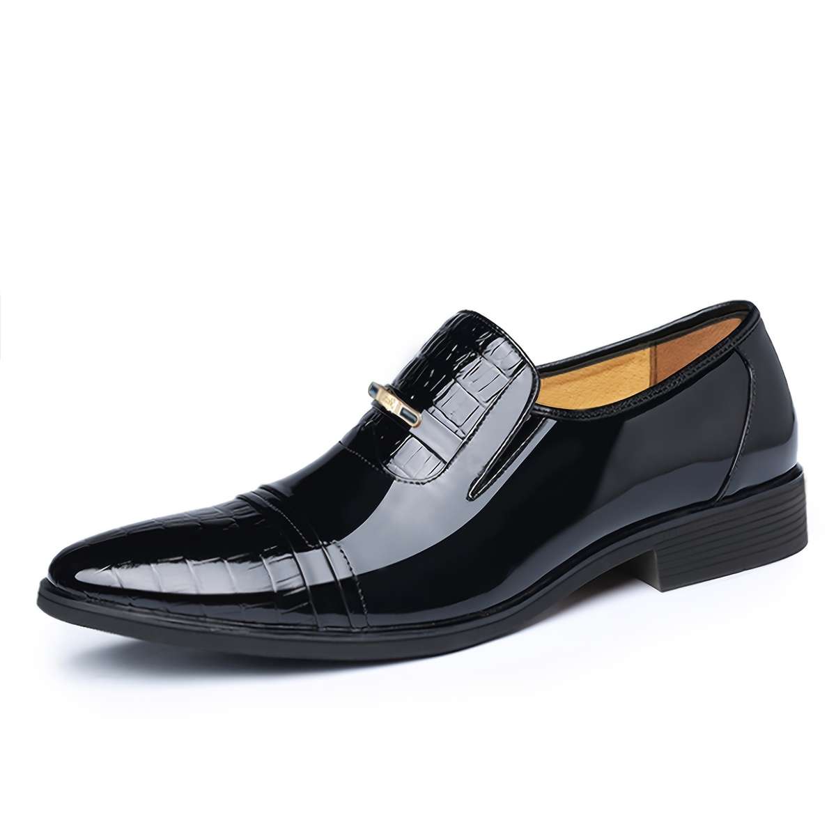 Mens Leather Shoes Color Black Sizeuk 7.5