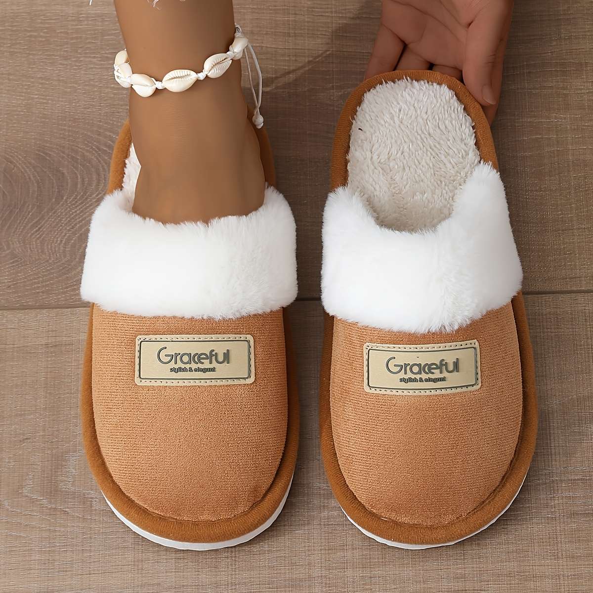 Cotton Slippers Color Grey Sizeuk 6.5-7