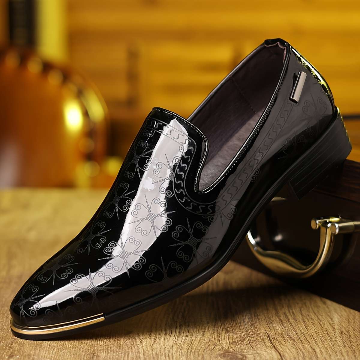 Mens Leather Shoes Color Black Sizeuk 6.5