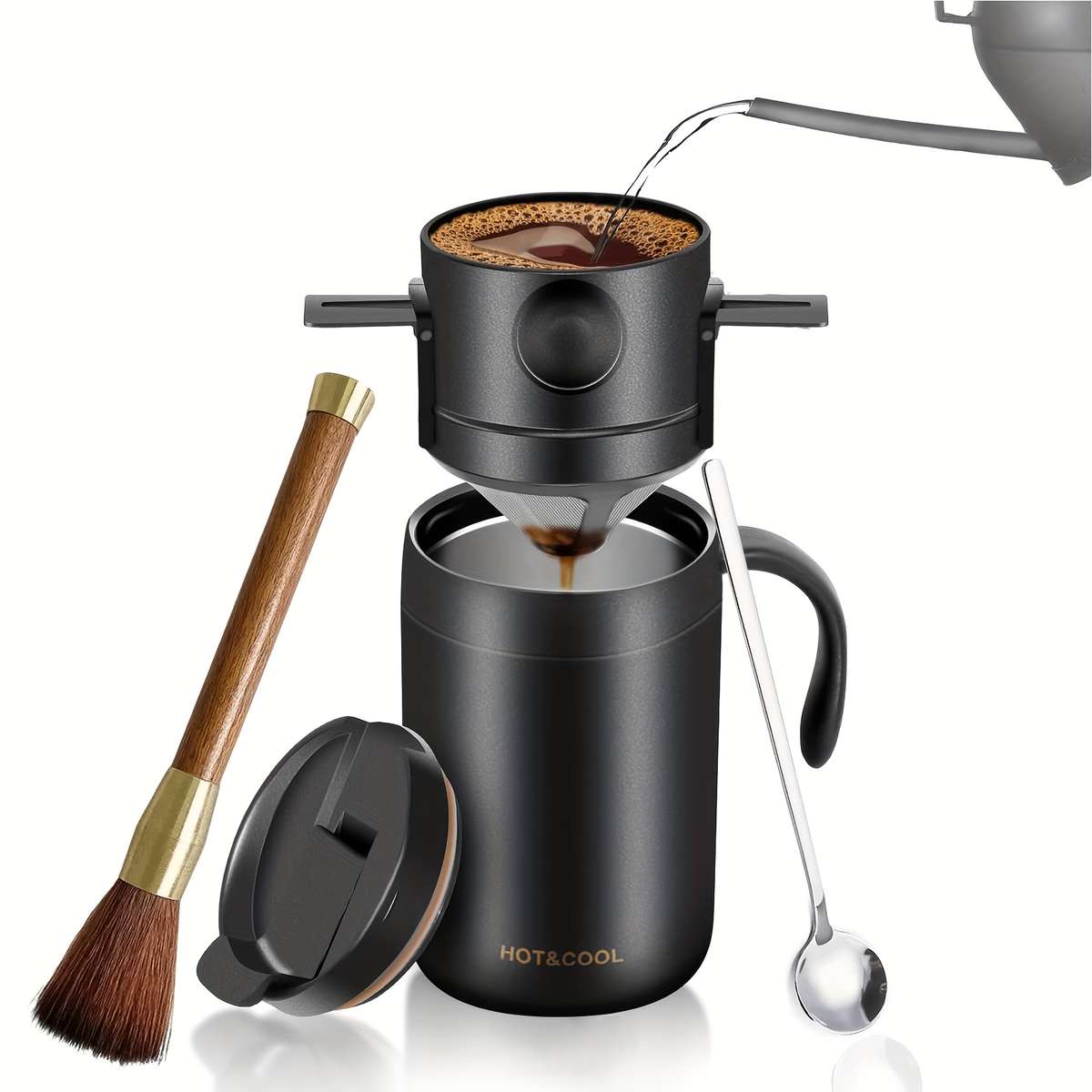 Coffee Machine Model Insulated Cup  Filter Cup  Spoon  Cleaning Brush