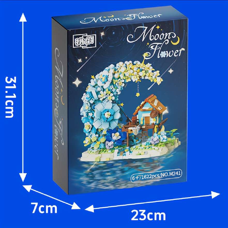 Building Toy Architectural Model Toy Set Style Flower Moon House