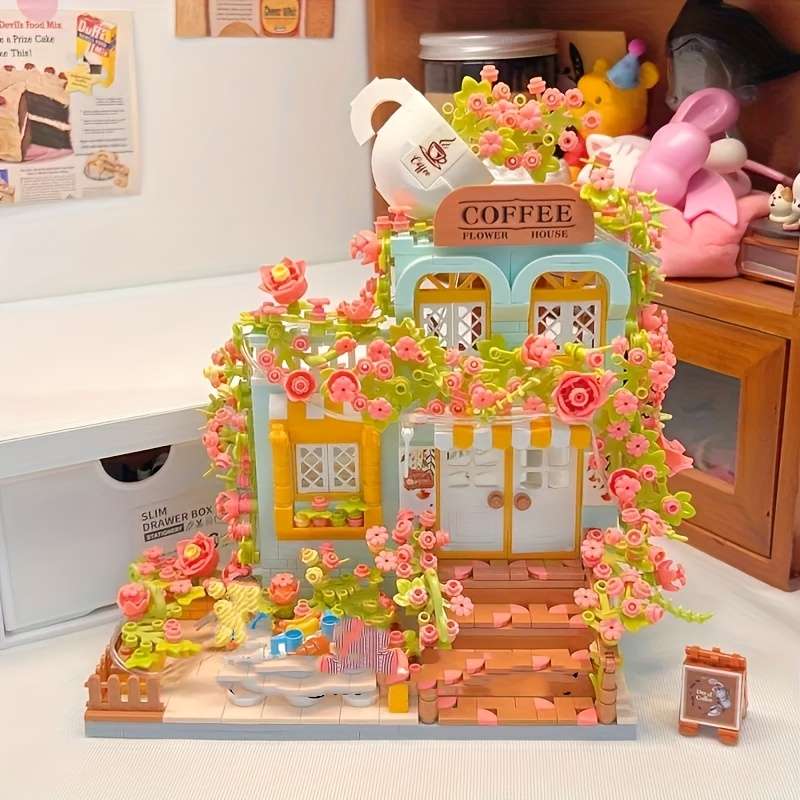 Building Toy Architectural Model Toy Set Model Romantic Florist