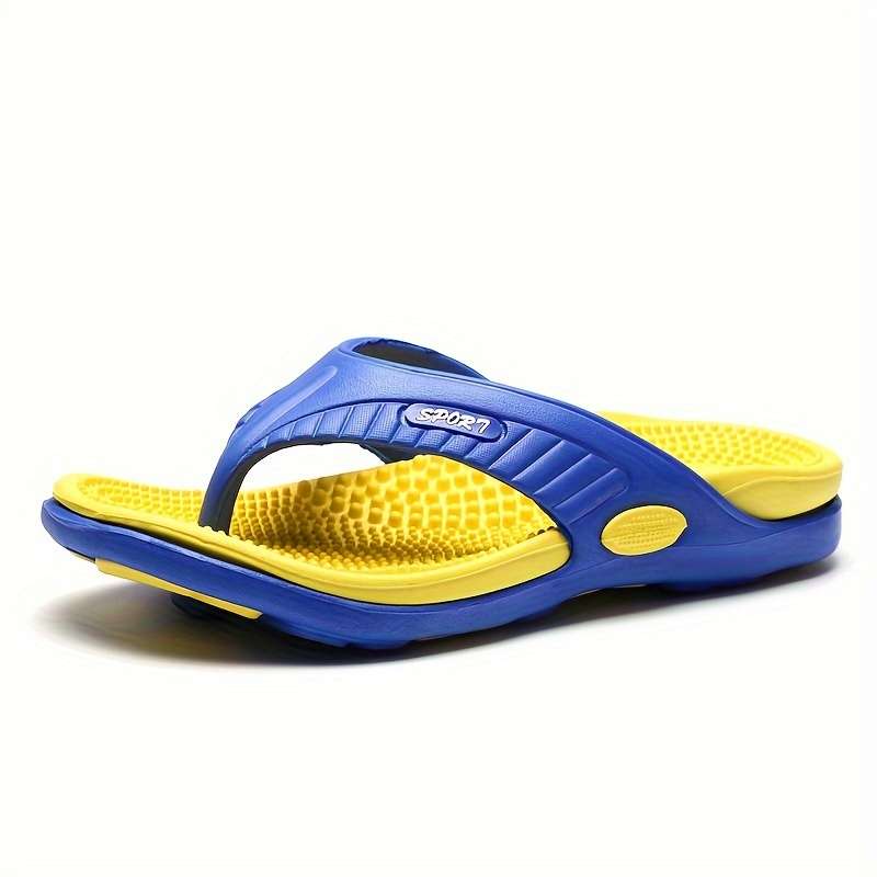 Men Slippers Summer Style Yellow Size Uk 7