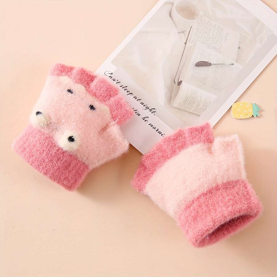 Winter Gloves Color Pink Size 6 To 24 Months