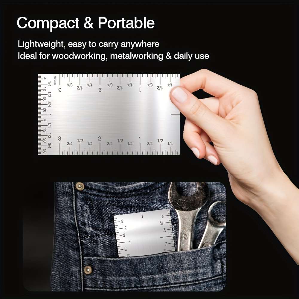 Ruler Color Silvery Model7.62 Cm