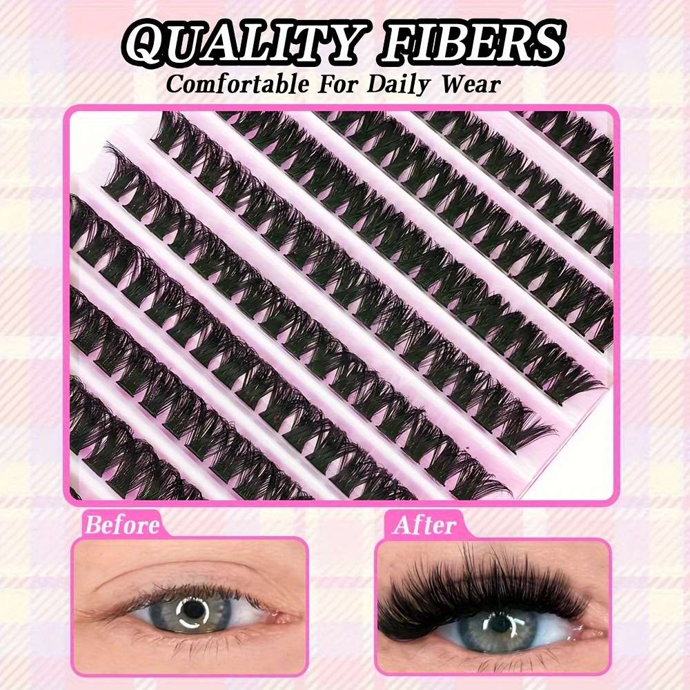 200pcs Natural Fluffy Lash Extensions Model 80d Extra Thick 16mm