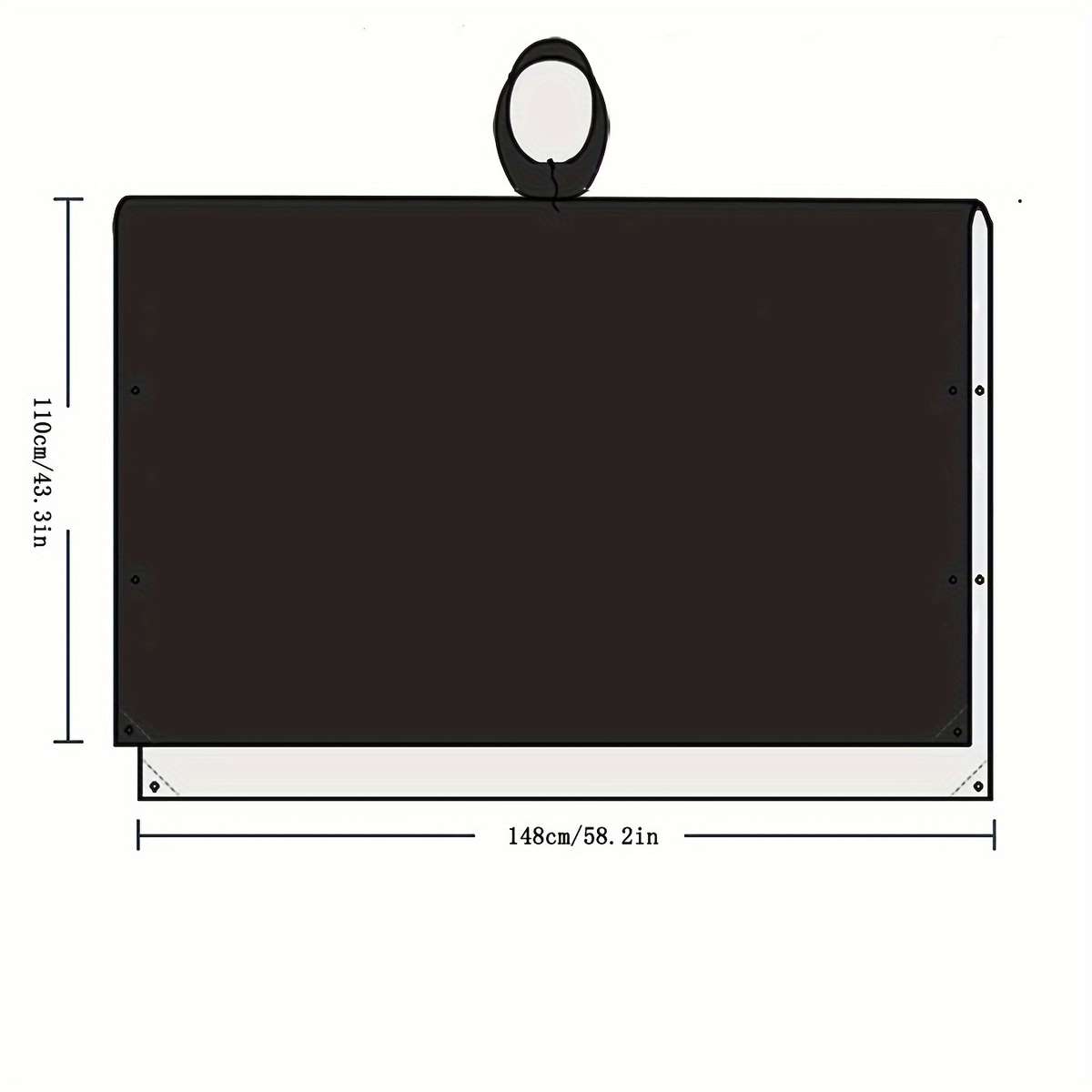 Raincoat Black 2Piece Set Storage Bag  Raincoat