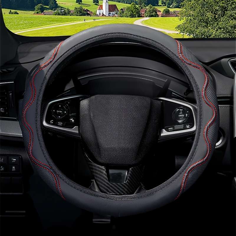 Car Steering Wheel Cover Red Quantity