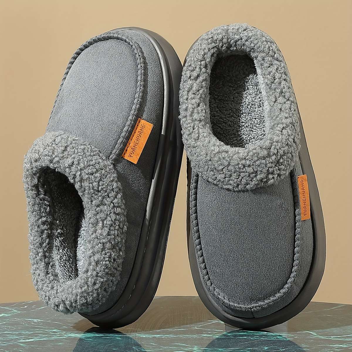 Cotton Slippers Color Grey Sizeuk 6.5-7
