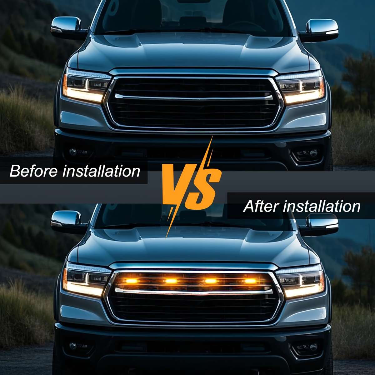 Car Lights Items 4In1 Grille Lights