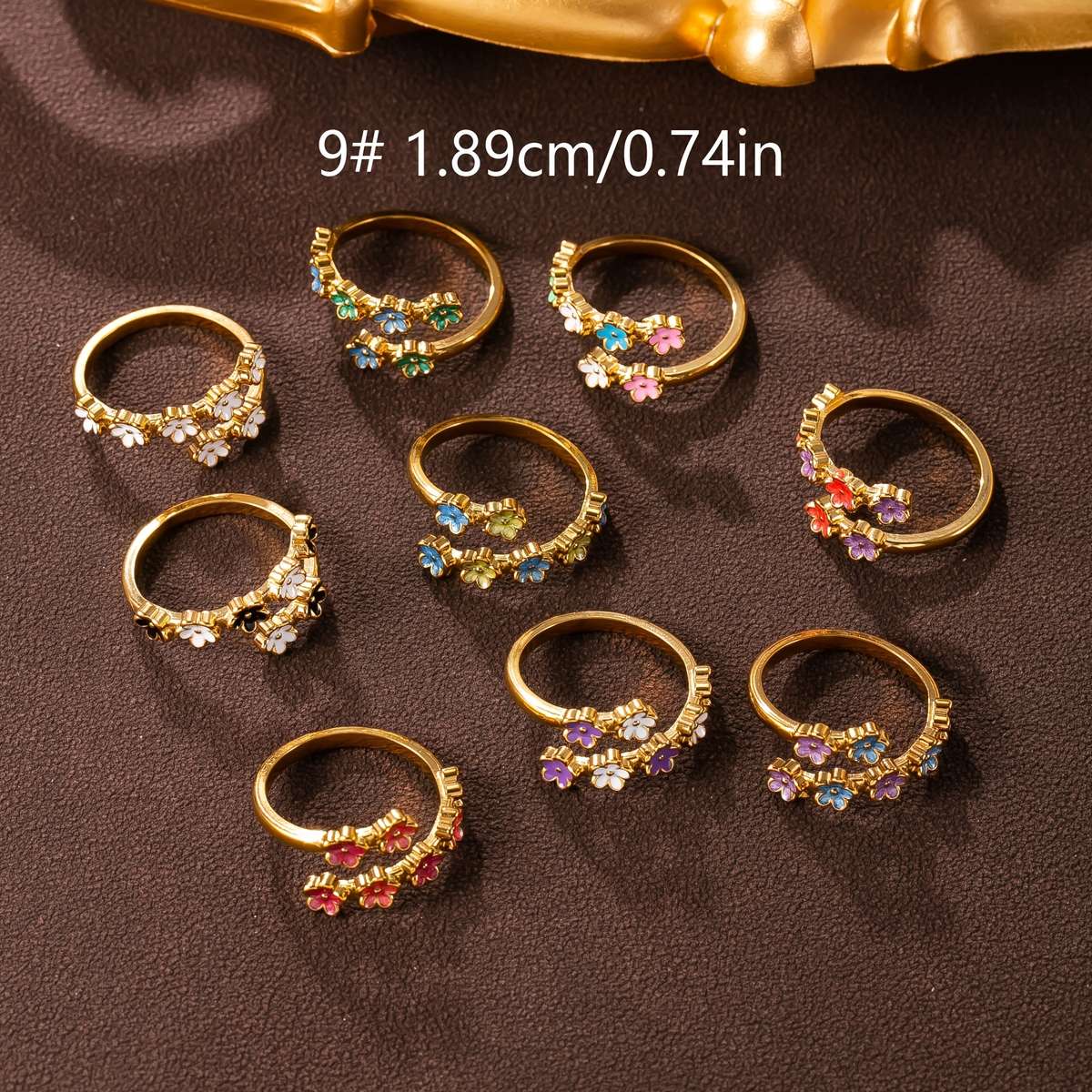 6PCS Luxury Fashion Polished Stackable Ring Size One Size Quantity