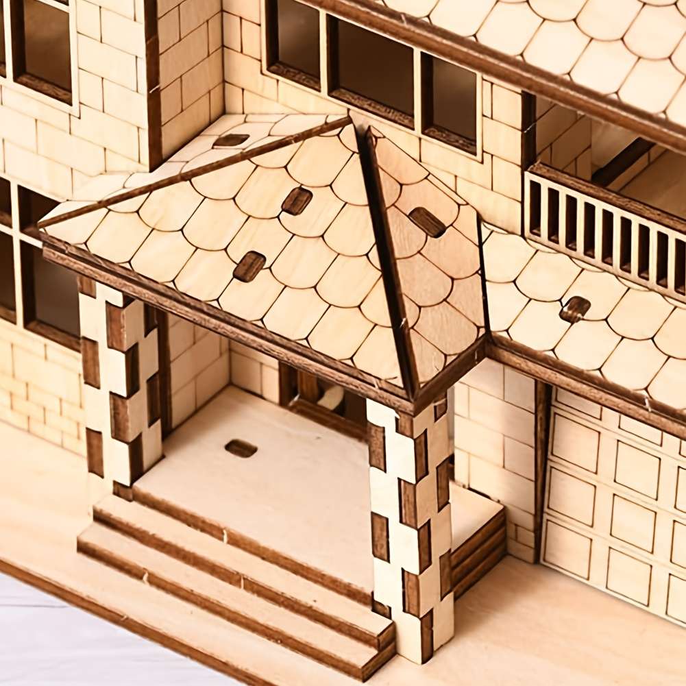 Building Toy Architectural Model Toy Set Model Three Story Villa