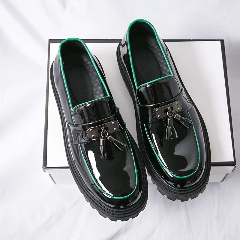 Mens Leather Shoes Color Blackred Sizeuk 8
