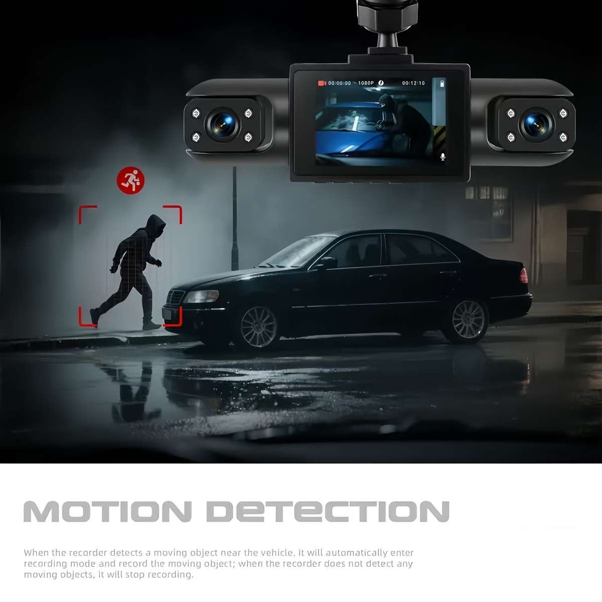 Superior Exclusive Quad Channel Dash Cam Panoramic View Front Rear Built In