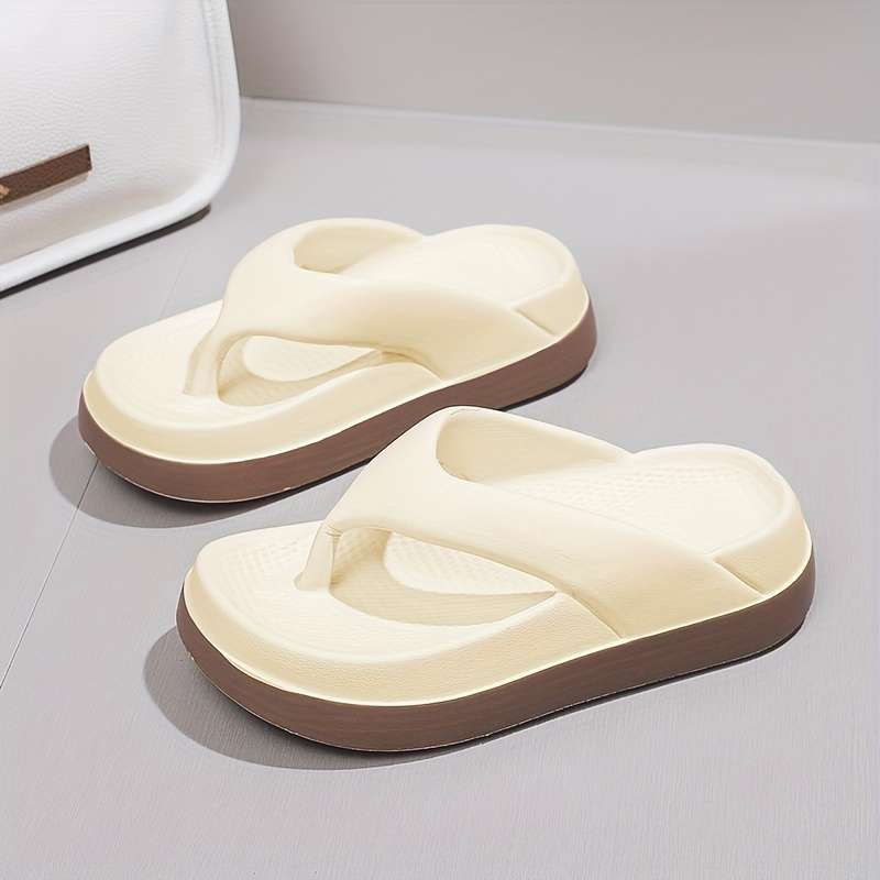 Ladies Summer Flip Flops White Uk 7.5-8
