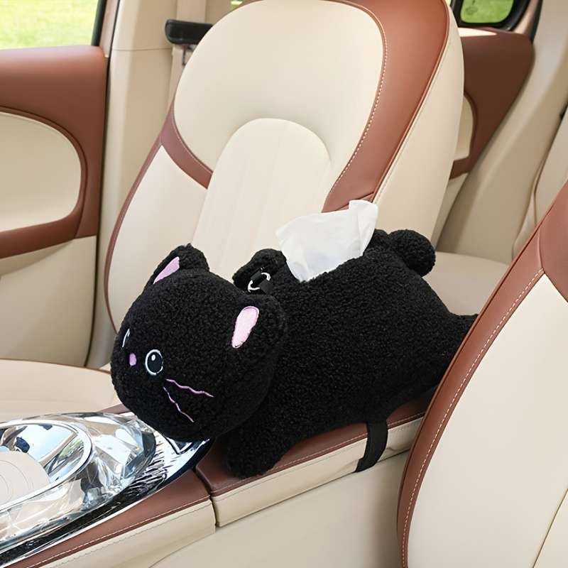 Car Tissue Box Style Puppy White