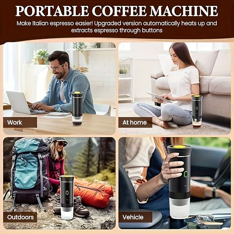 Premium 1Set Set In Electric Selfheating Coffee Makerportable Usb Rechargeable