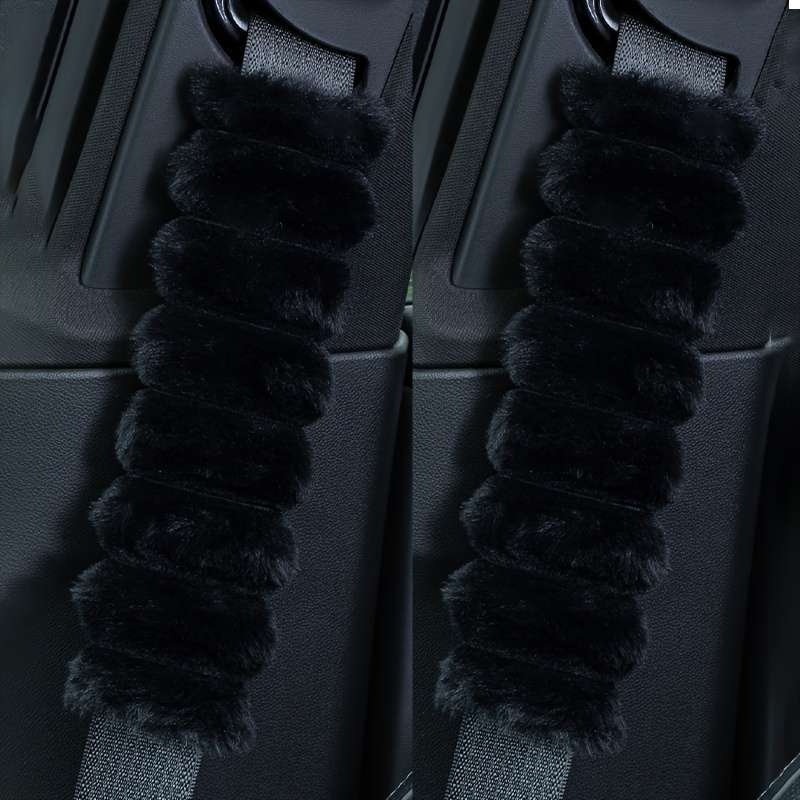 Car Seat Belt Covers White B Model 2Pcs