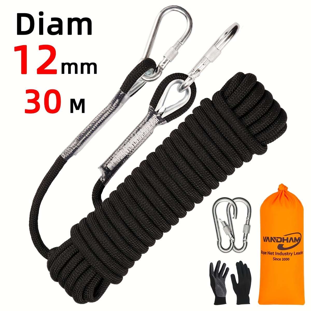 Nylon Rope Set Available In Various Sizes 8mm 10mm 12mm Options 10m 20m Or 30m
