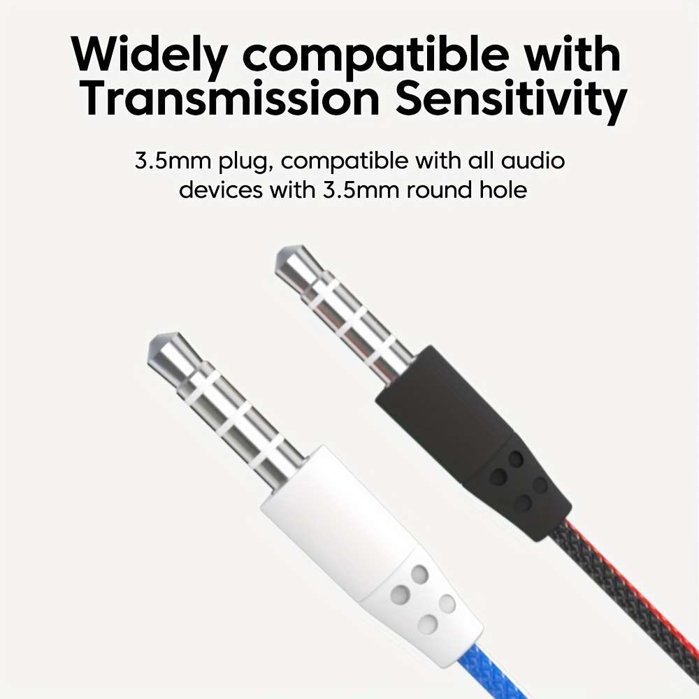 Wired Headphones Blue And White Line Blue Ear